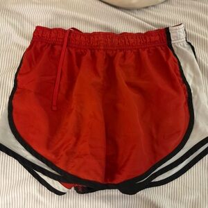 Nike Red and Black Athletic Shorts